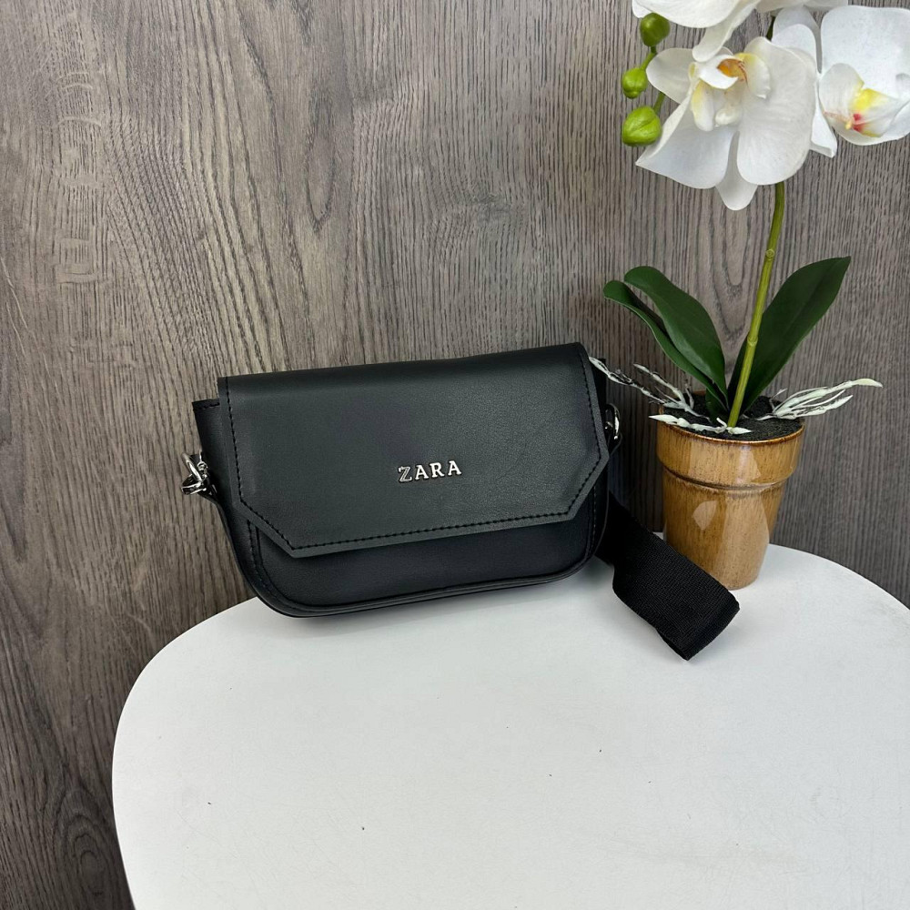 Жіноча міні сумочка клатч на плече стиль Zara чорна ( 29226 ) Харків - фото 3
