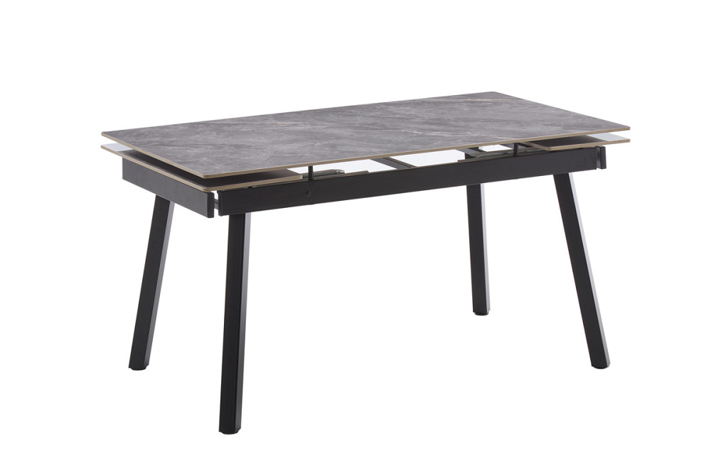 Стіл Бастіон 140(+30+30)*80,чорн/керам Армані грей Київ - фото 2