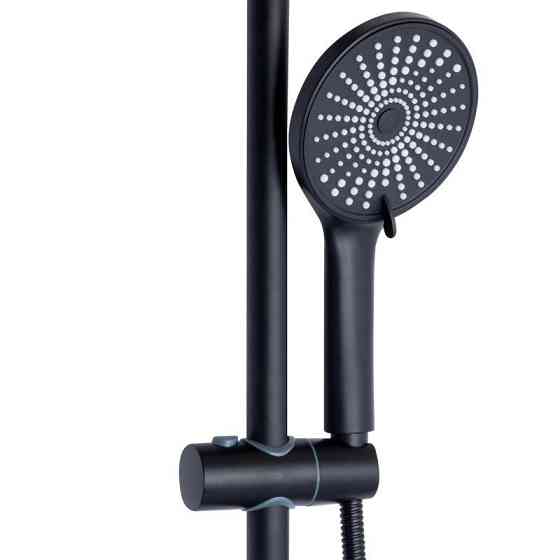 Душевая система для душа Qtap Jay на три потребителя (с изливом) QTJAY111BLM45549 Black Matt, латунь Харьков