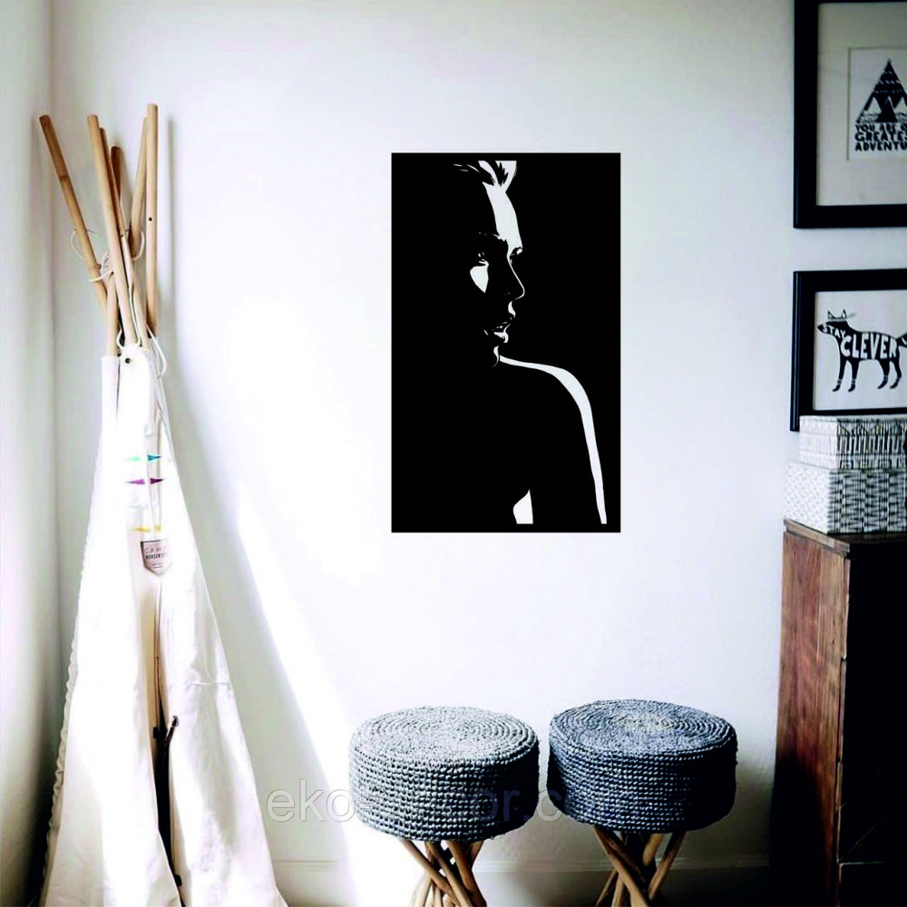 Декоративное настенное Панно «Девушка» Декор на стену 70*42 см, Черный Киев - изображение 9