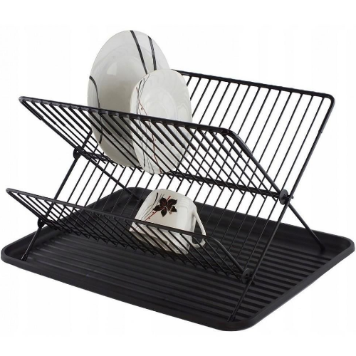 Сушарка для посуду 43*32*25,5см алюміній чорний 0753 KAMILLE Житомир - фото 7