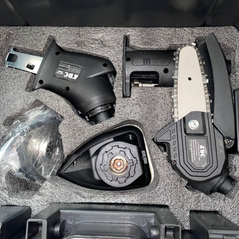 Набір інструментів 13 в 1 в кейсі 21V Шурупокрут турбінка мініпилка мийка лобзик гайковерт реноватор Одеса - фото 3