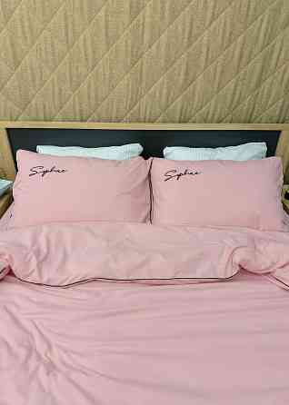 Комплект постільної білизни Сатин, Двоспальний 180х220 Рожевий (88-137) Київ