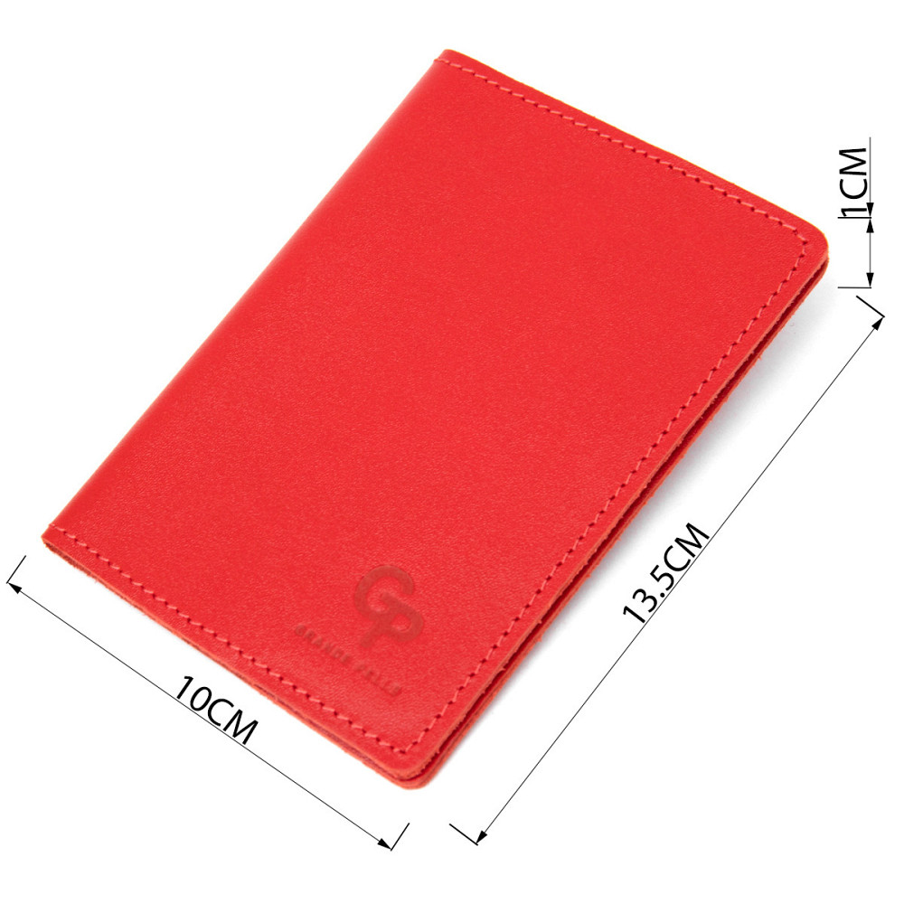 Яскрава обкладинка на паспорт з натуральної шкіри Червоний (GRANDE PELLE) Київ - фото 7