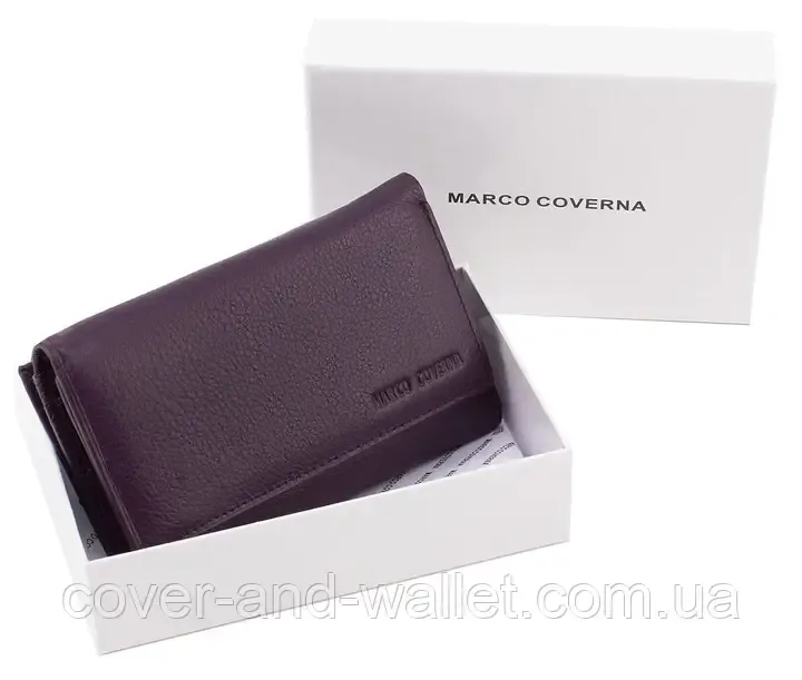 Невеликий жіночий гаманець фіолетового кольору на магнітах Marco Coverna MC 1418 Київ - фото 7
