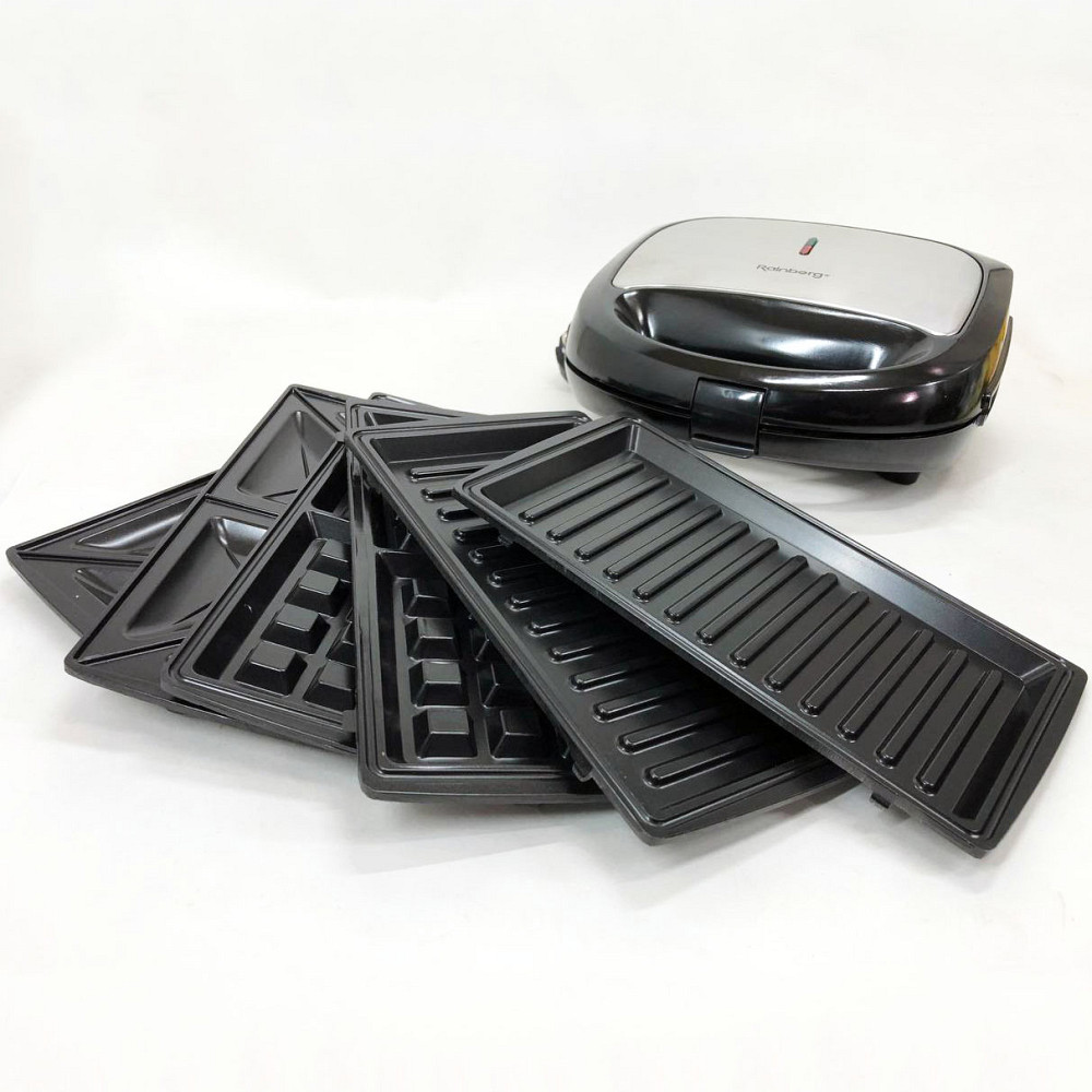 Компактна електрична вафельниця Rainberg RB-5408 2200 Вт, Електрогриль притискний електрогриль HA-85 Львів - фото 6