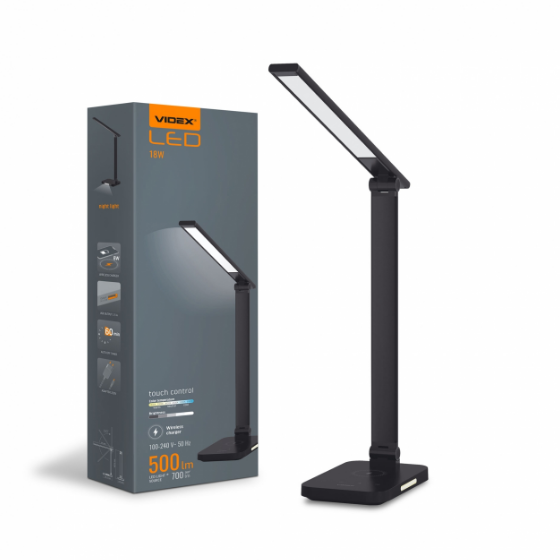 Лампа настільна LED 18W 1800-6500K з бездротовою зарядкою VL-TF17B Videx Житомир