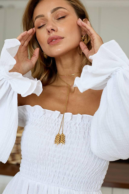 Жіноче стильне муслінове легке плаття з рукавами воланів бавовна 100% Молочний, 42/46 Одеса - фото 8