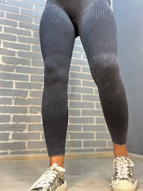 Лосини жіночі A-N 1026 варені рубчик пуш-ап сірі, сірий, L Київ - фото 4