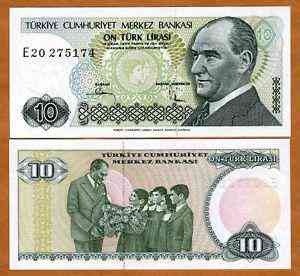 Туреччина / Turkey 10 lira 1970(1982) Pick 193 UNC Полтава