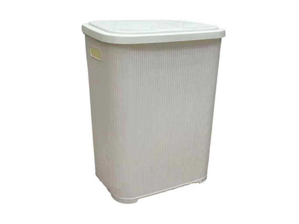 Кошик для білизни 67л білий з кришкою з/руч. ТМ ELIF PLASTIK Київ - фото 1