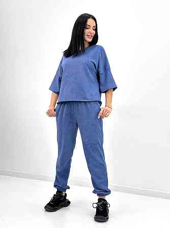 Жіночий костюм з турецької двонитки петля з ефектом tie dye "George"| Норма| Розпродаж моделі Джинс, 46-48 Київ