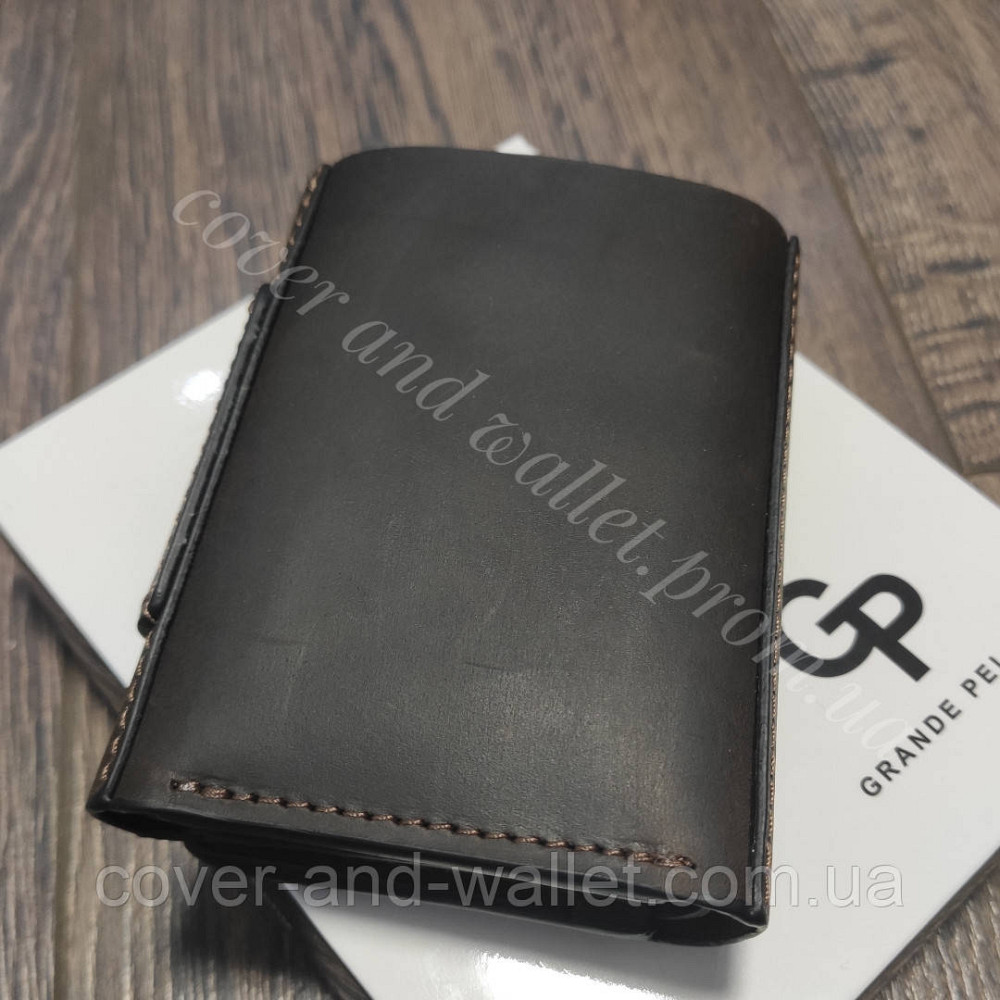Компактный мужской кожаный кошелек на магнитной застежке Grande Pelle 504120 Киев - изображение 10