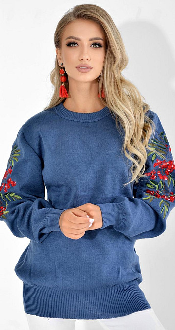 Свитер с красивой вышивкой (46-48) Киев - изображение 3