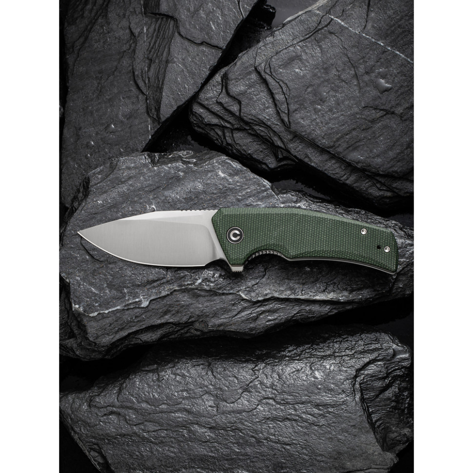 Ніж складаний кишеньковий Civivi Regulatron, (7.6 см) Nitro-V / Micarta темно-зелений Київ - фото 17