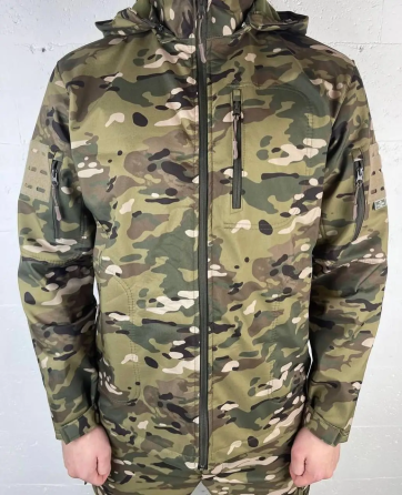 Военная мужская куртка Accord Soft-shell на флисе (Мультикам) XL Винница