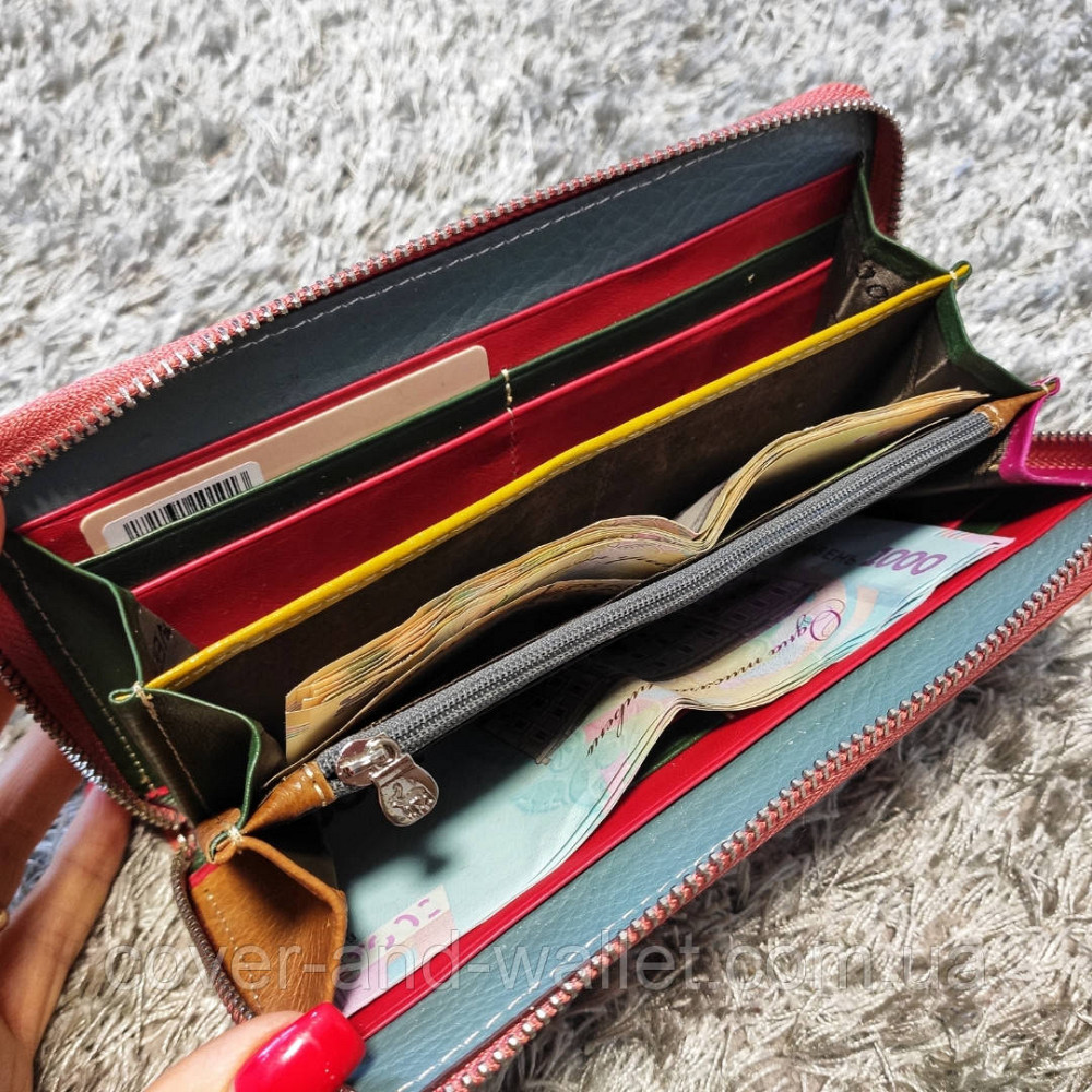 Женский пудровый кошелек на молнии из гладкой кожи Marco Coverna 7003 Киев - изображение 5