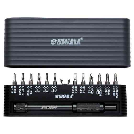 Викрутка + бітний 1/4" 24 шт CrV для мобільних телефонів (пласт. кейс) SIGMA (4003251) Рівне