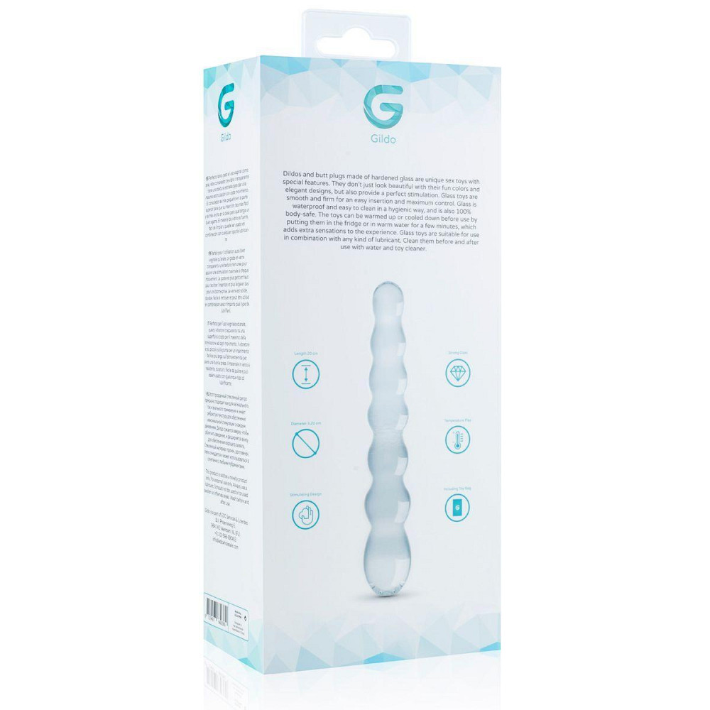 Стеклянный дилдо в виде бусин Gildo Glass Dildo No. 19 Sex Aura Киев - изображение 6