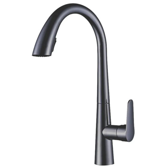 Смеситель для кухни с выдвижным изливом Mixxus Premium WARTA 014 GRAPHITE (MI6957) Киев