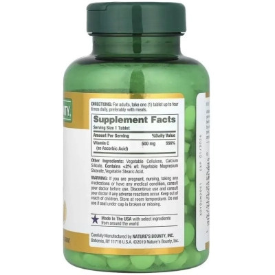 Вітамінно-мінеральний комплекс Nature's Bounty Вітамін C, 500 мг, Vitamin C, 250 таблеток (NRT-01474) Вінниця - фото 2