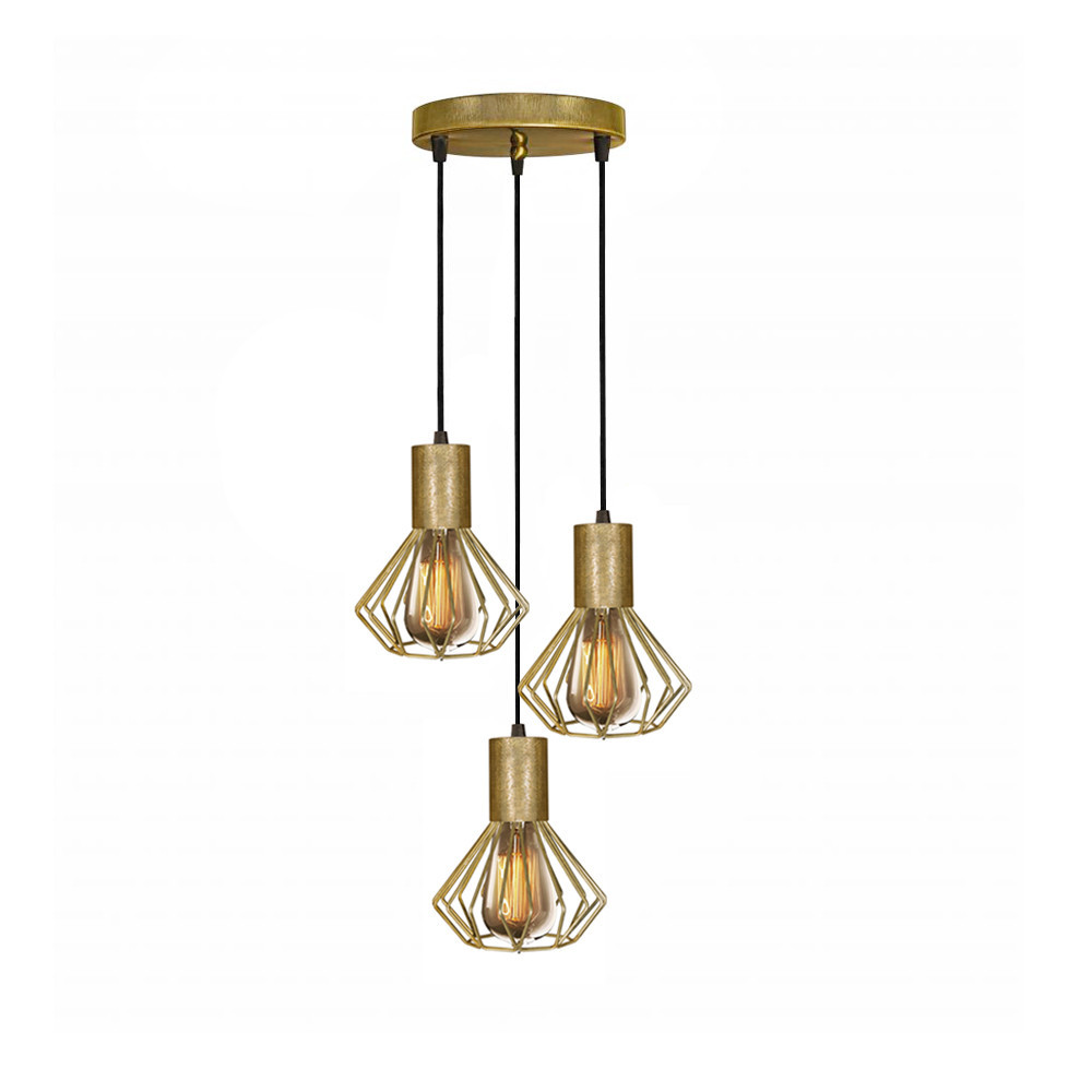 Подвесной светильник лофт 3-Е27 Diadem NL 2215-3R BN Киев - изображение 1