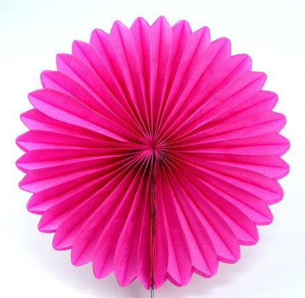 Веер бумажный для декора 25 см малиновый Киев - изображение 2