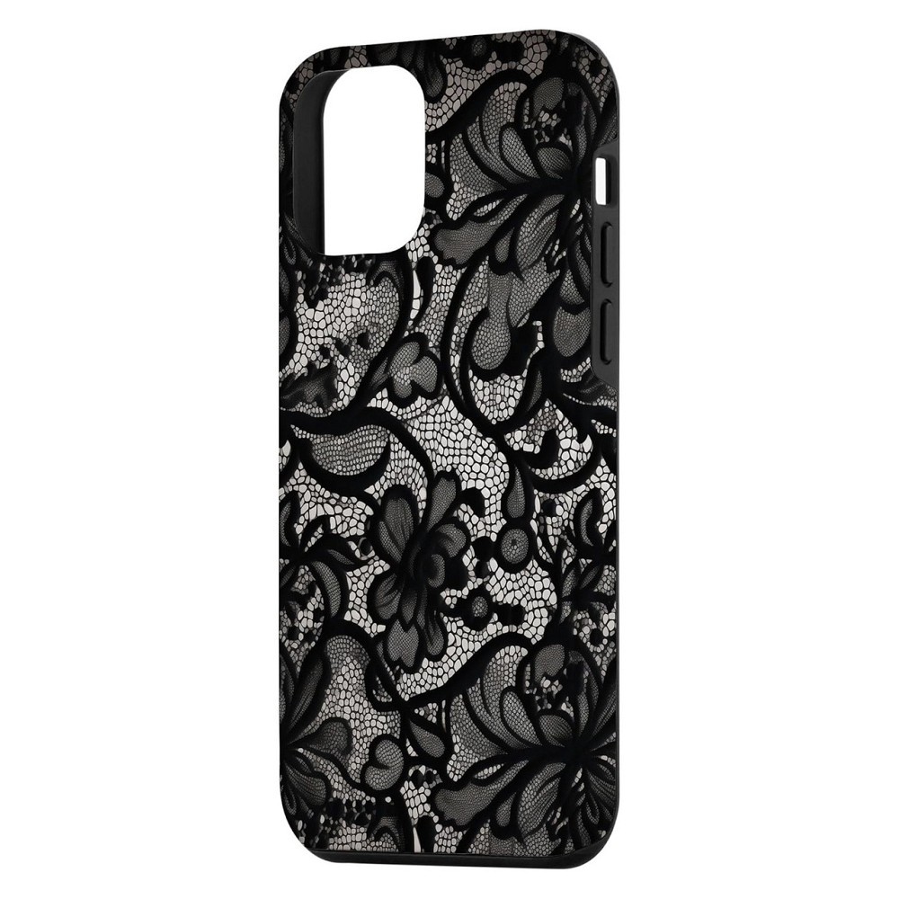 Чехол для iPhone 12 Mini Lace Artful Visions винтажный черный с прозрачной спинкой PC TPU противоударный Киев - изображение 3