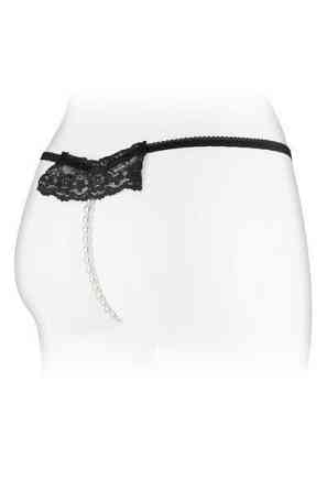 Трусики-стрінги з перлинною ниткою Fashion Secret KATIA Black Sex Aura Київ