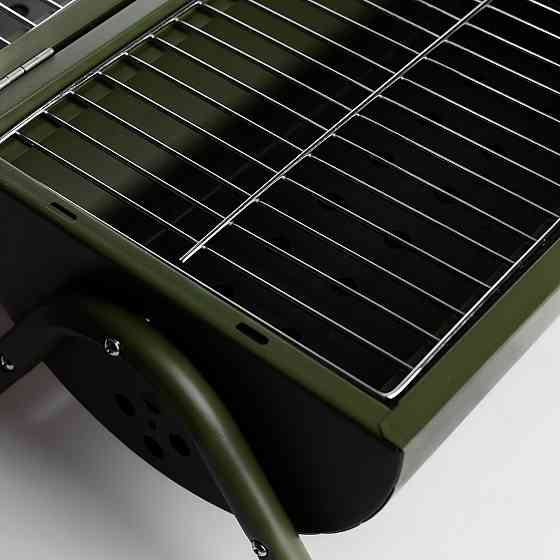 Гриль угольный портативный BQ-2 двусторонний зеленый 38x25x35 см для барбекю Киев