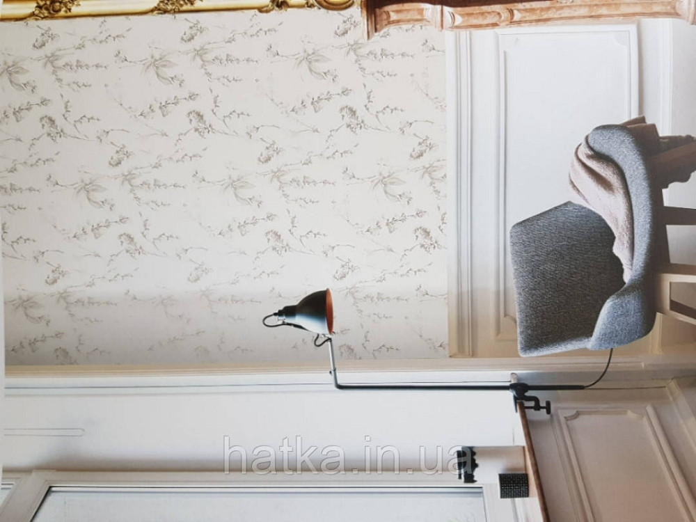 Шпалери флізелінові Khroma LAV501 LA VIE EN ROSE бежеві гілки квіти сірі Київ - фото 1