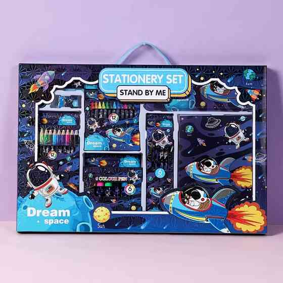 Набір для творчості та малювання, "Космос" подарунковий набір канцелярії для дітей пенал, олівці, маркери Кам'янець-Подільський