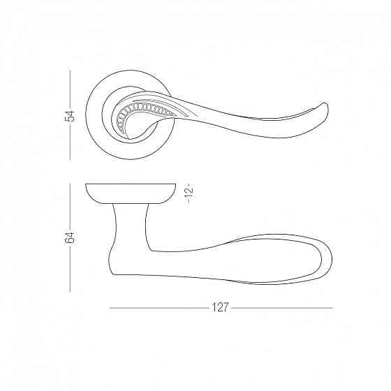 РУЧКА ДЛЯ ДВЕРЕЙ НА РОЗЕТЦІ ALMA Київ