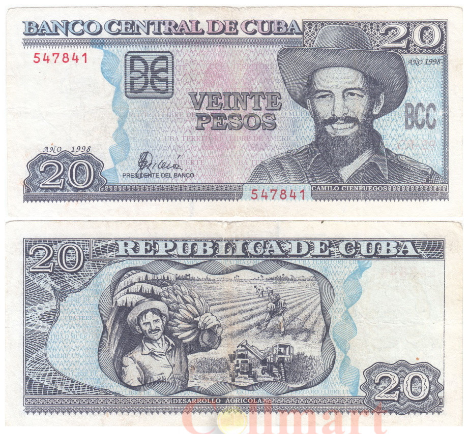 Куба / Cuba 20 Pesos 2006 P118c аUNC Полтава - фото 1