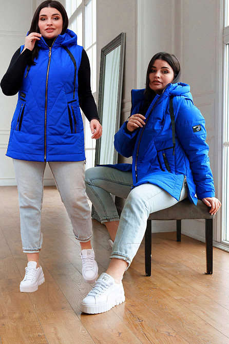 Женская курточка жилет весна-осень. Куртка демисезонна трансформер. 54-66р. Киев - изображение 5