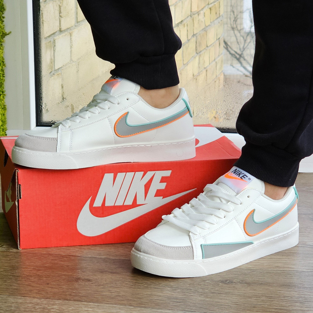 Кросівки Nike Бежеві Чоловічі Білі Форси Шкіряні Кеди Найк (розміри: 40,41,42,43,44) - 203 Дніпро - фото 1