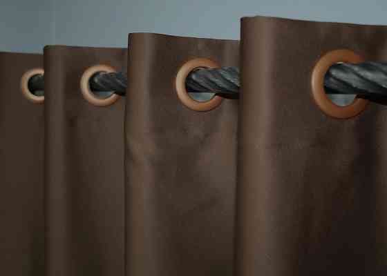 Комплект штор на люверсах VR-Textil Midnight № 1677ш 150х270 см 2 шт Коричневый (37-0219) Киев