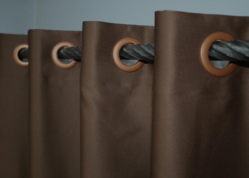 Комплект штор на люверсах VR-Textil Midnight № 1677ш 150х270 см 2 шт Коричневый (37-0219) Киев - изображение 6