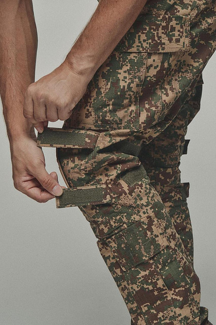 Військові чоловічі літні штани хижак посилені, польові пштан ріп стоп з липучками з наколінниками Львів - фото 2