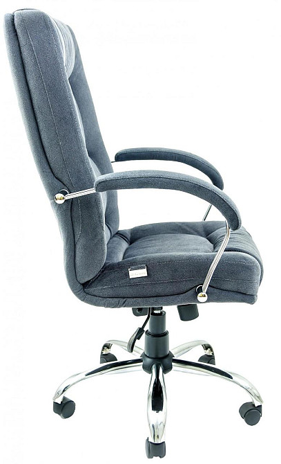 Офисное Кресло Руководителя Richman Alberto Misti Dark Grey Хром М2 AnyFix Темно-Серый Днепр - изображение 5