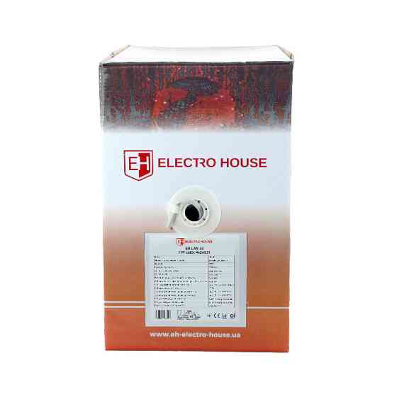 Мережевий кабель FTP cat5e 4х2х0,51 мм²  CCA   ПВХ  сірий, внутрішній монтаж Дніпро