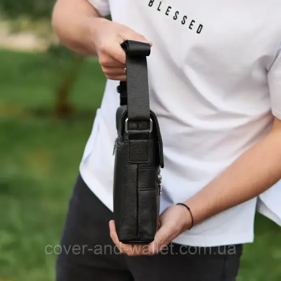Мужская сумка-мессенджер классического дизайна из натуральной кожи флотар Rekarti 037 Киев
