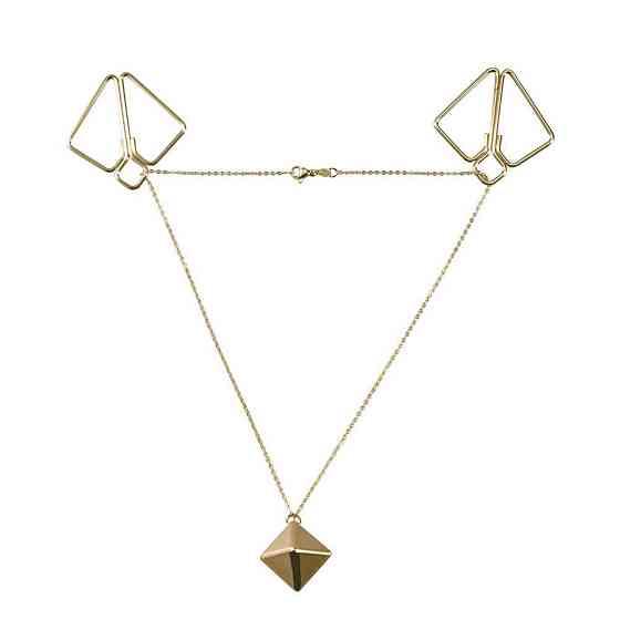 Затискачі для сосків із важкою підвіскою LOCKINK Nipple Clamps with Heavy Pendant - Golden Sex Aura Київ