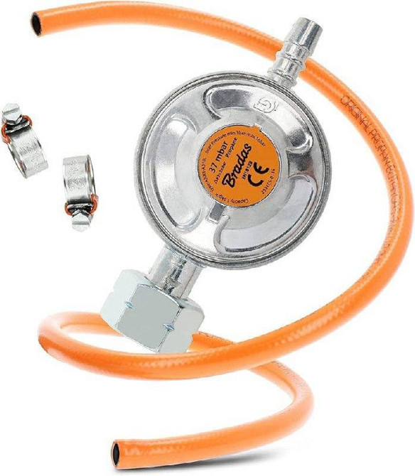 Газовий інфрачервоний обігрівач 3,4 кВт RAVANSON BRI-85N + газовий редуктор Bradas 37 мбар Київ - фото 3