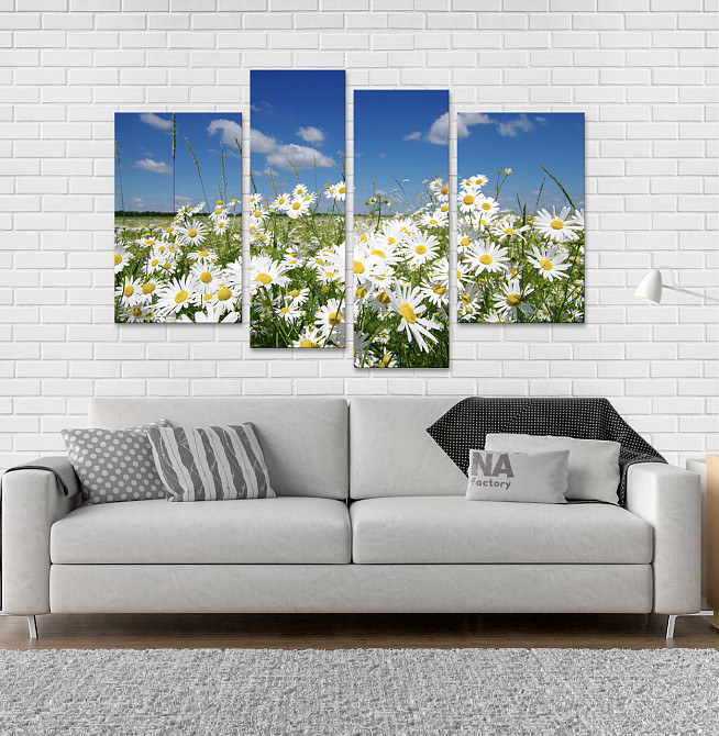 Модульна картина Поле Ромашок Art-34_4 Київ - фото 2