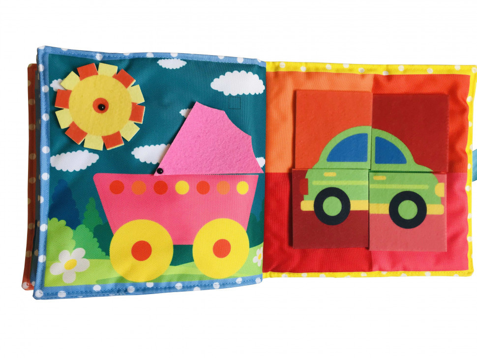 Текстильная развивающая книга для малышей Bambini 