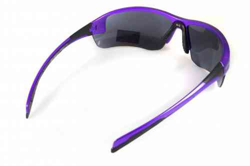 Окуляри захисні Global Vision Hercules-7 Purple (silver mirror) дзеркальні чорні у фіолетовій оправі Запоріжжя