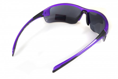Окуляри захисні Global Vision Hercules-7 Purple (silver mirror) дзеркальні чорні у фіолетовій оправі Запоріжжя - фото 3