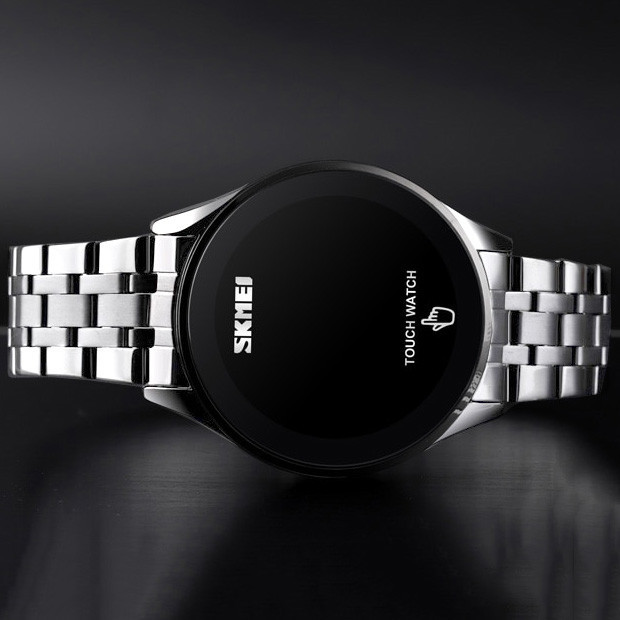Чоловічий наручний світлодіодний годинник Skmei 1579 light (Сріблястий) Вінниця - фото 10