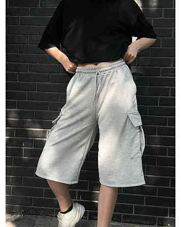 Женские повседневные оверсайз шорты карго-бермуды двунитка Одесса